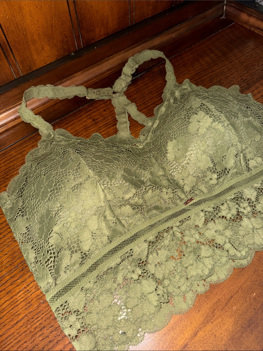 JADY K Lace Bralette in Olive Green - Women's Intimates
